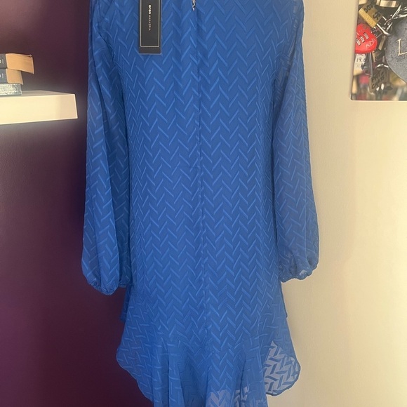 BCBGMaxazria Blue Long Sleeve Dress NWT - Picture 9 of 12